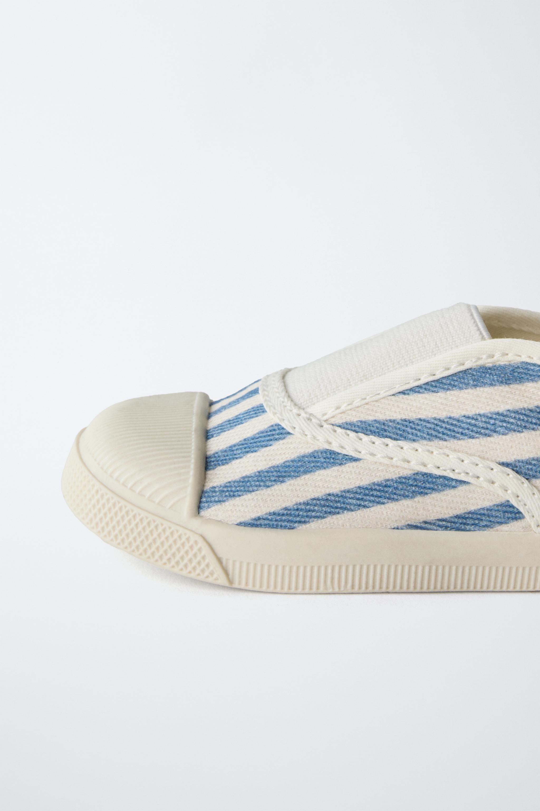 STRIPED COTTON SNEAKERS